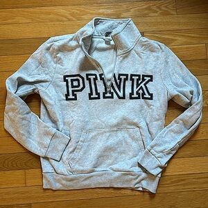 Pink Victoria’s Secret 3/4 Zip Sweatshirt Size Small